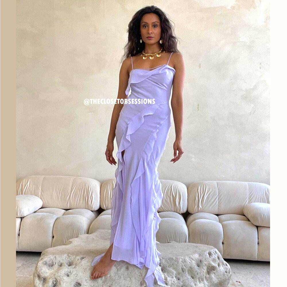 Mango Lavender Ruffle Maxi Dress - Picture 14 of 16